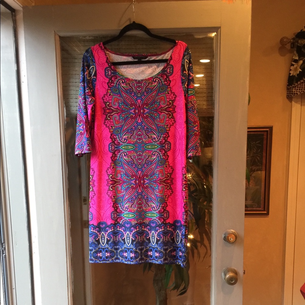 Felicity & Coco 3/4 Sleeve Printed Dress